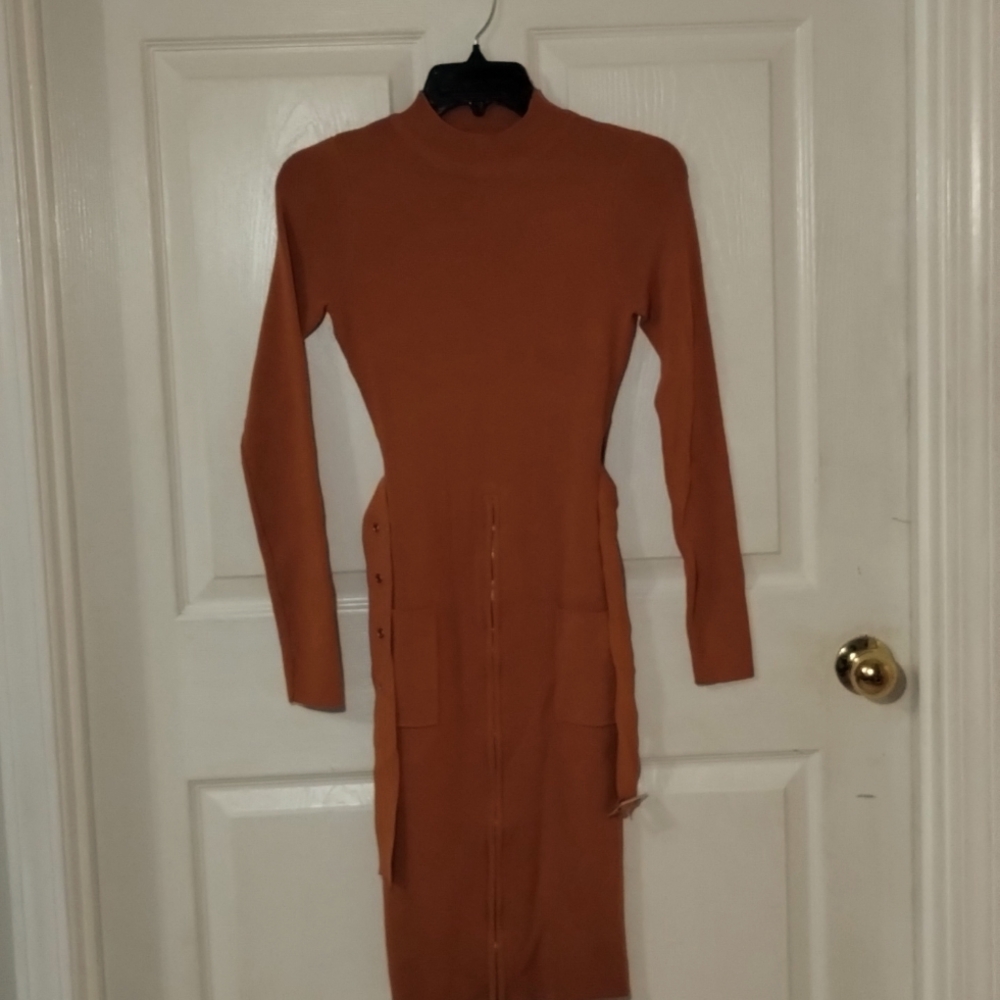 Ginger Belted Fitted Midi
